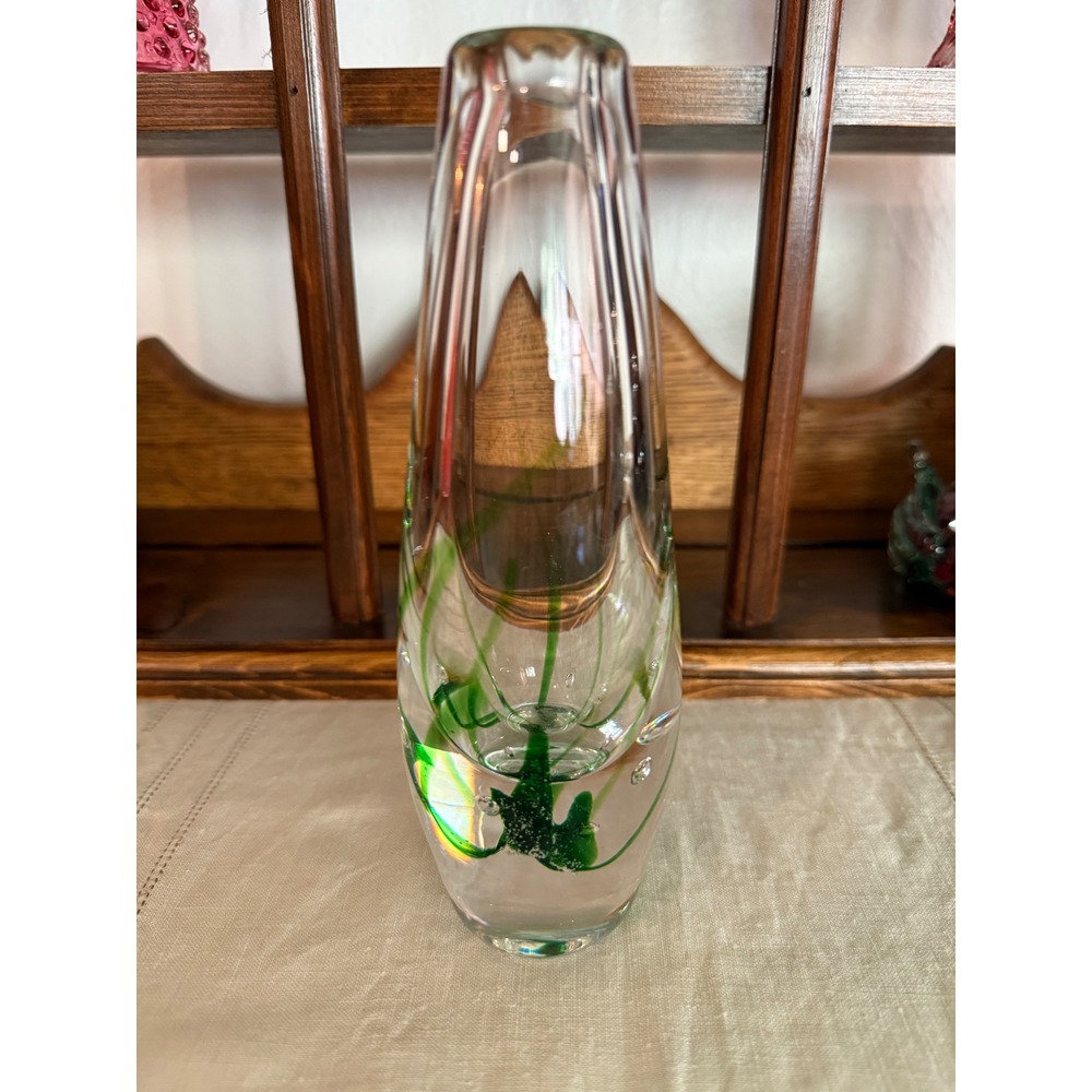 Vintage Kosta Glass Seaweed Vase Vicke Lindstrand